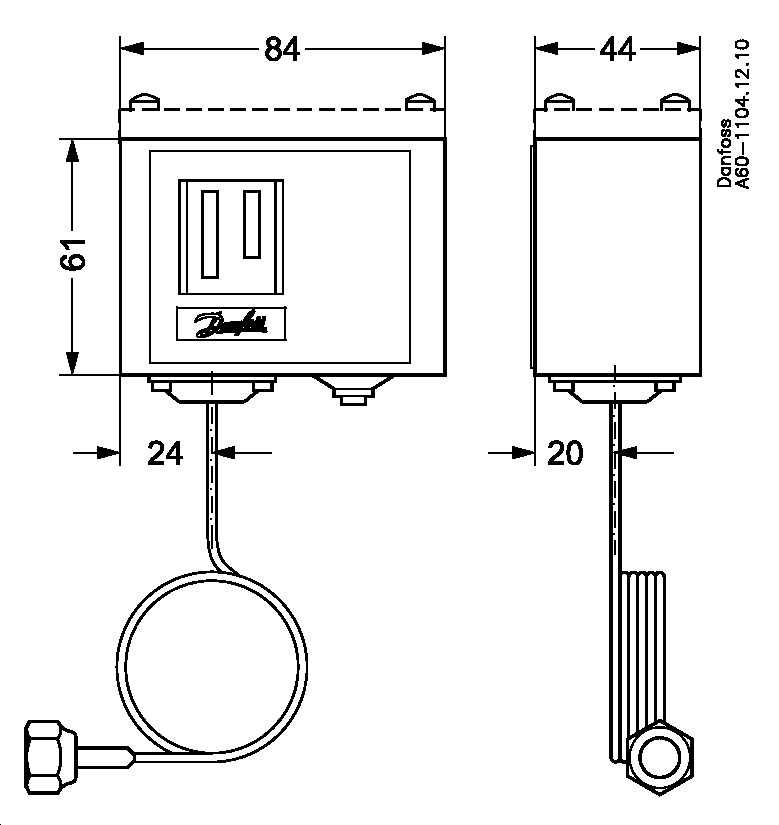 Danfoss Реле давления одноблочные KP KP 1 Реле давления 060-110166  - Вид №15