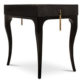 KOKET Прикроватная тумбочка из лакированной кожи с ящиками Exotica sun-id-1466897 - Вид №3