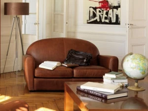 Duvivier Canapés 2-х местный кожаный диван Mermoz Mermx622