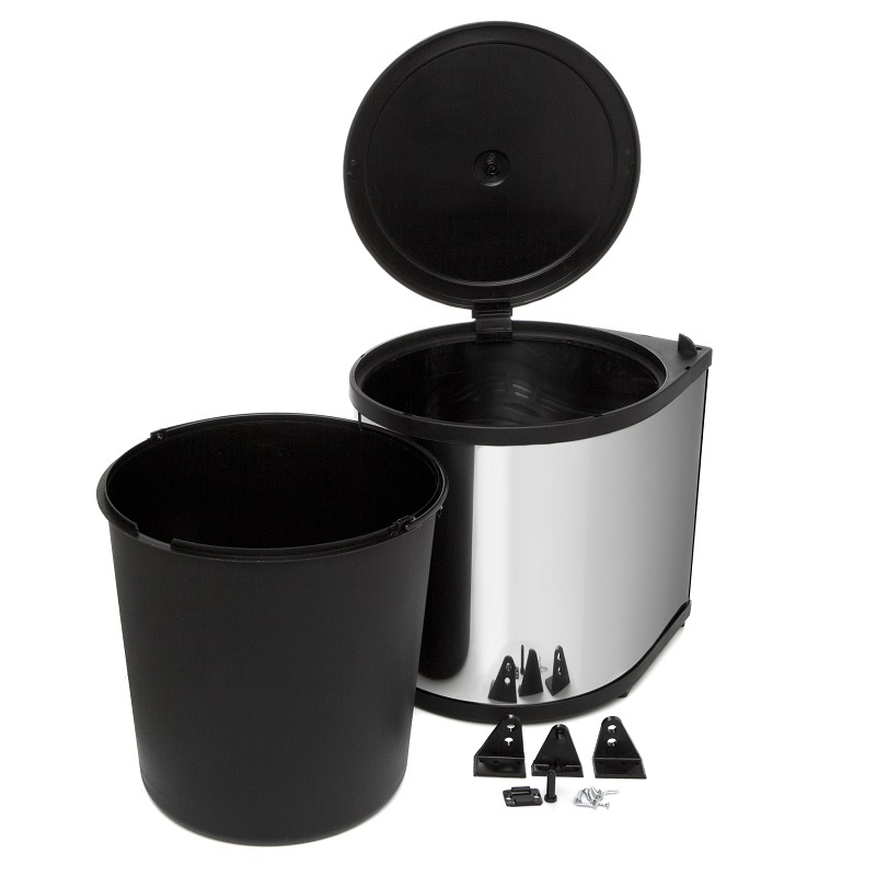 Ведро для мусора на дверцу шкафа Kappa 350/11 Black NAVAKO 10007 - Вид №1