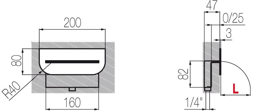 Radomonte Настенный каскадный излив из нержавеющей стали  Cas1  - Вид №1