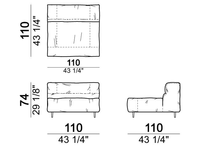 Секционный кожаный диван Arketipo CRAZY DIAMOND ARCH-00133462 - Вид №40