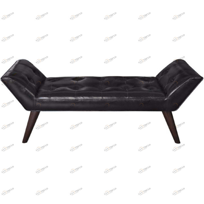 Скамейка деревянная с кожаным сиденьем Oxford PUSHA PUSHA 061412 Черный 