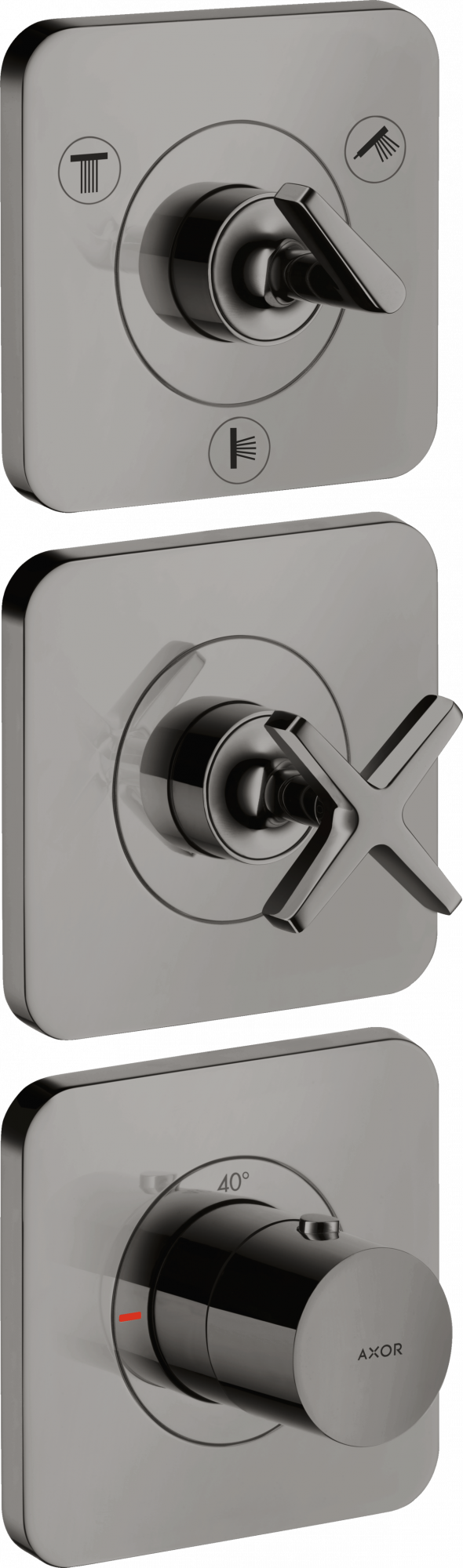 36704330 Термостатический модуль 380/120 для скрытого монтажа на 3 функции с накладками AXOR CITTERIO E