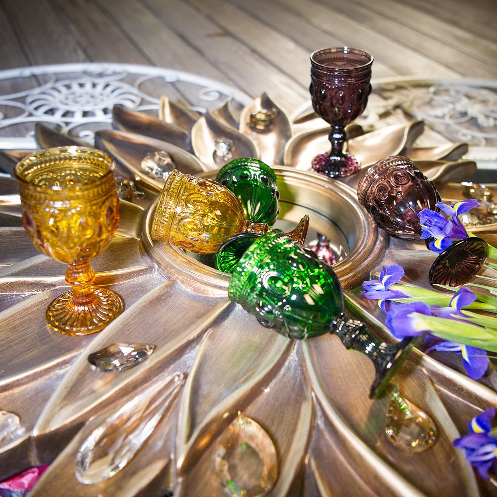 Комплект винных фужеров «Кабошон» BYOBJECT CRYSTAL 030041 Желтый;зеленый;разноцветный Object Desire - Вид №2