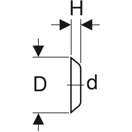 854.188.11.1 Стенная розетка Geberit, плоская Geberit  - Вид №2
