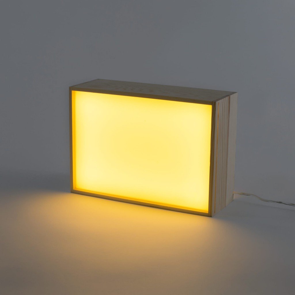 Настольная лампа 21х30 см розовая Lighthink Box 08340 SELETTI  00-3882471 Бежевый;розовый  - Вид №7