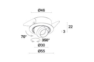 Алюминиевый регулируемый светодиодный прожектор L&L Luce&Light Ciak ARCH-00129763 - Вид №4