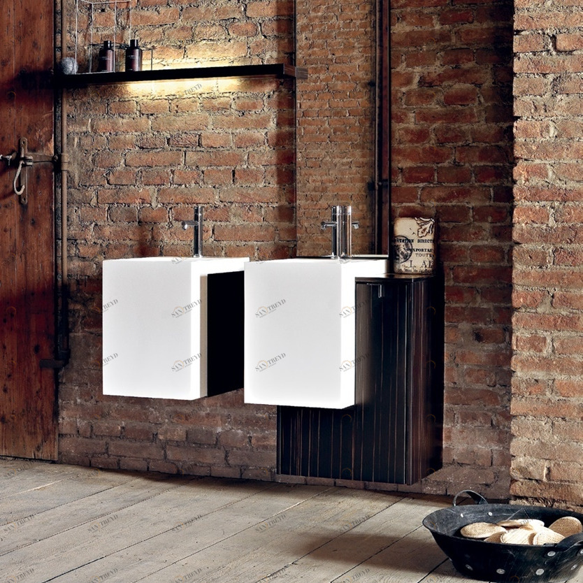 Комбинация ванной комнаты PV01 в отделке Prop 49 Milltek/Эбеновое дерево MILLDUE PIVOT PIVOT01