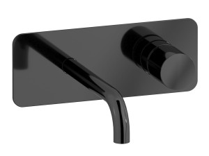 Настенный смеситель для раковины с 2 отверстиями и автоматическим сливом