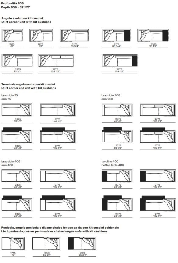 Кожаный диван Poliform ARCH-00016067 - Вид №7