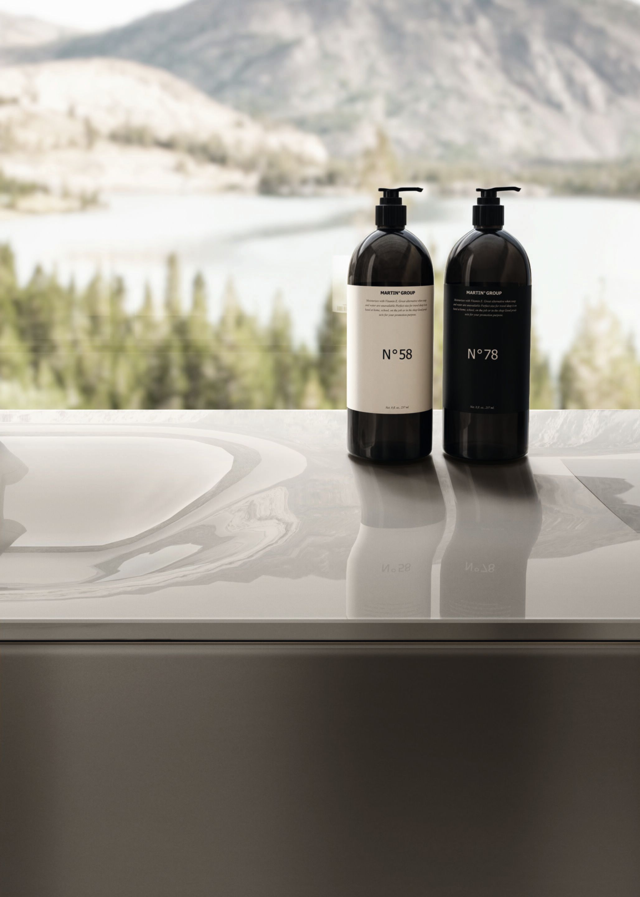 Встраиваемый умывальник из термоформованного стекла с столешницей Lago 36e8 ARCH-00089023