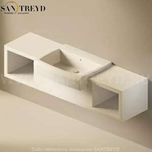 Flaminia UNA Консоль для раковины от 180 до 240 см с местом хранения белая UNA75V2.9016