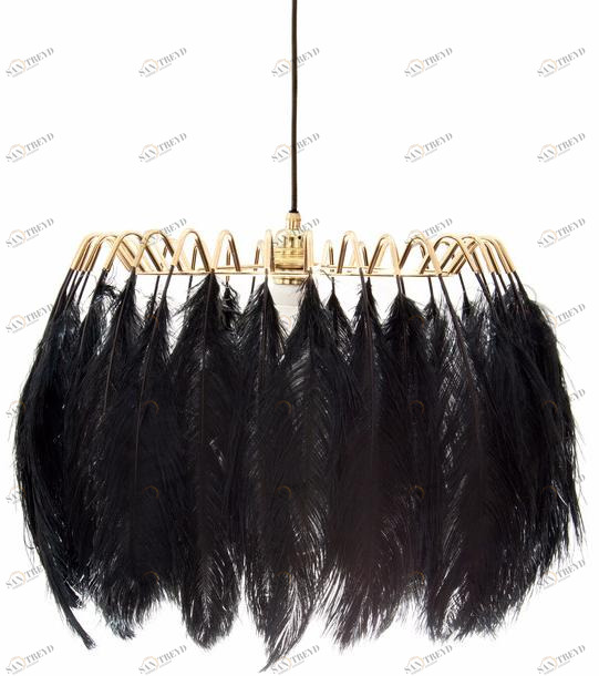 Mineheart Подвесной светильник из стали и страусиных перьев Feather sun-id-1452016