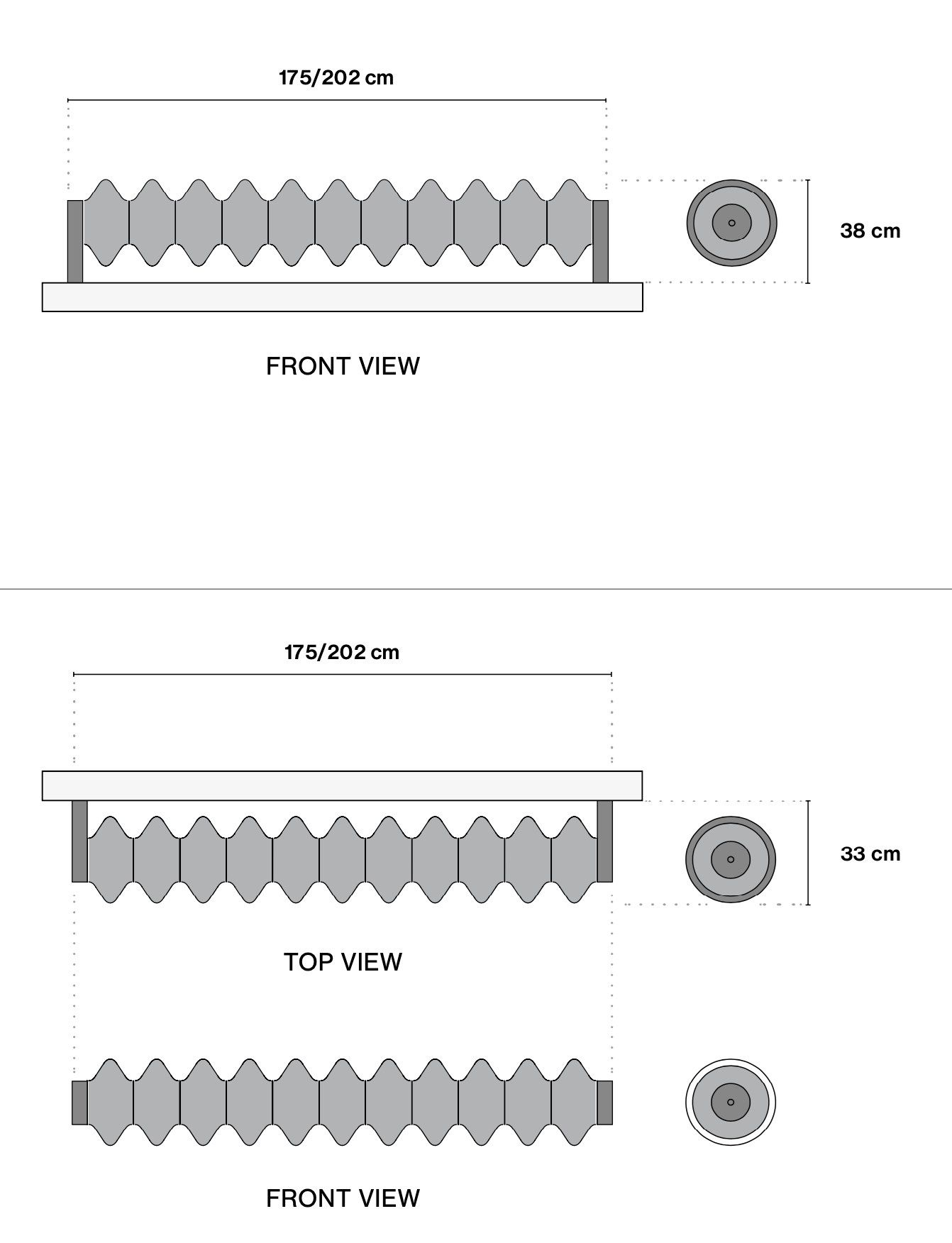 Порошковое покрытие стальной горизонтальный полотенцесушитель Tubes Elements ARCH-00087033 - Вид №16