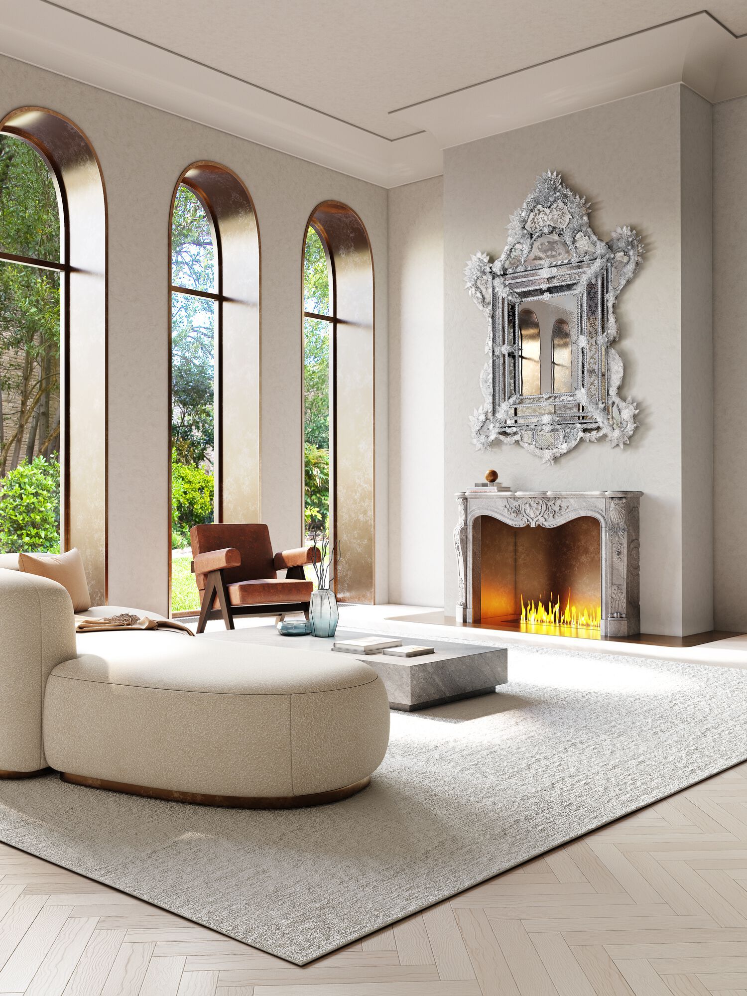 Настенное зеркало со стеклянной рамкой ARTE VENEZIANA BRAGORA ARCH-00028519 - Вид №3