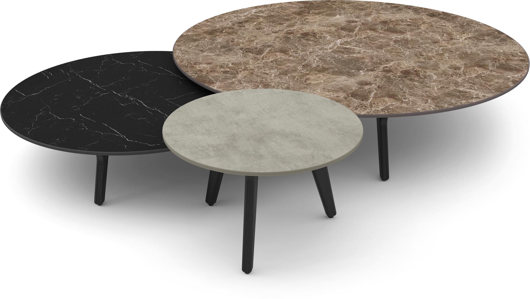 MNST996 Журнальные столики teak nero ⌀60см Manutti Torsa - Вид №1