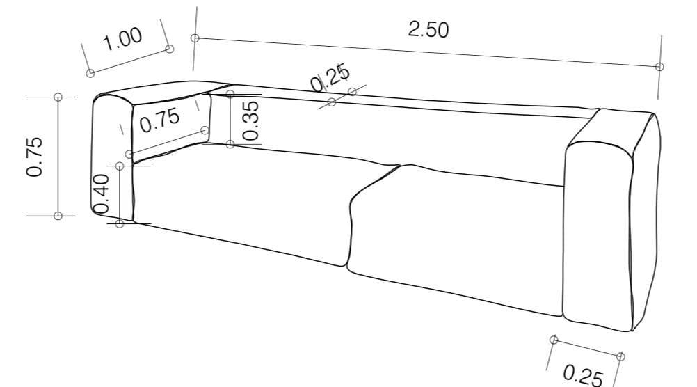 3-местный хлопок съемный диван MX HOME CI-J4P / CI-W4P ARCH-00118399 - Вид №4