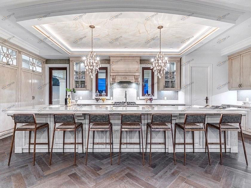 Martini Interiors Кухня из маринованного дерева на заказ с островом sun-id-1425101