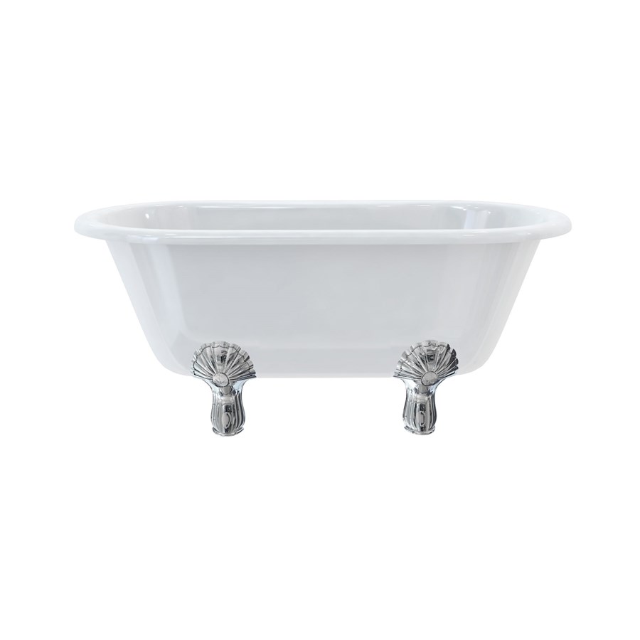 Burlington Двухсторонняя ванна Windsor 150 см с роскошными ножками с ножками Luxury Classic в белом цвете E4 L3W  - Вид №4