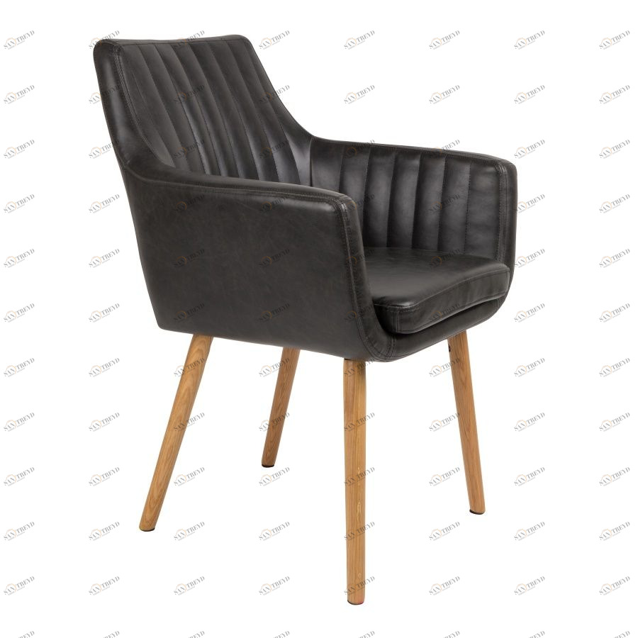 Кресло Pike черное White Label Living 1100282