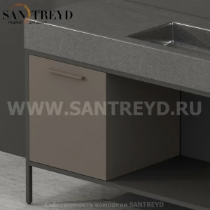 SS4548CF2 Тумба с открывающейся левой створкой (с 1 стеклянной полкой) Globo