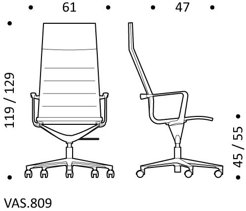 ICF Офисное кресло из ткани с 5 спицами на колесиках Valea sun-id-1487078 - Вид №4