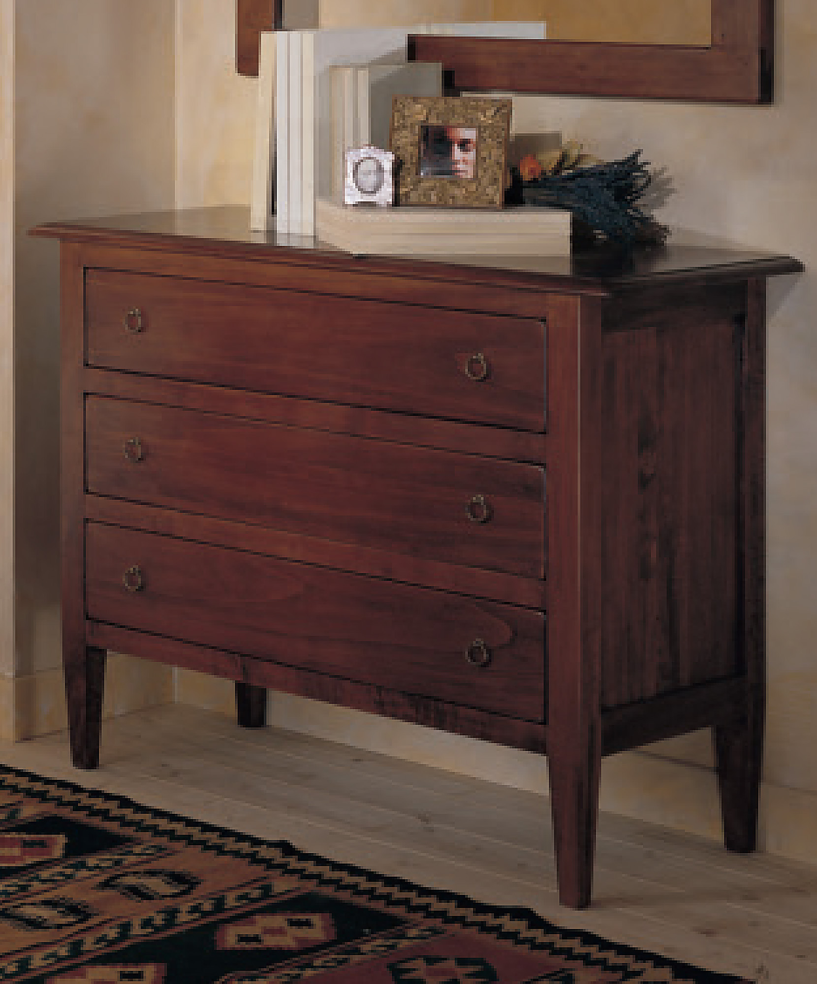 2850 Tifernoit Комод с 3 ящиками, ножки с шипами Zona Notte  - Вид №1