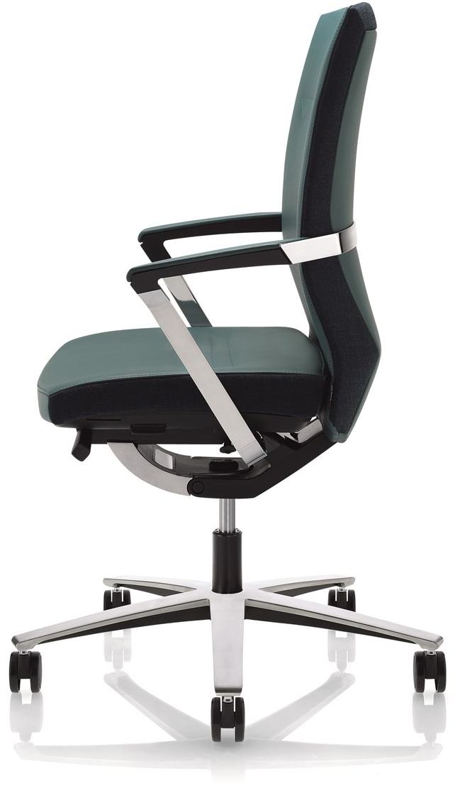 ZÜCO Поворотное офисное кресло из кожи с подлокотниками Duca re Dr 104/dr102/dr105 - Вид №1