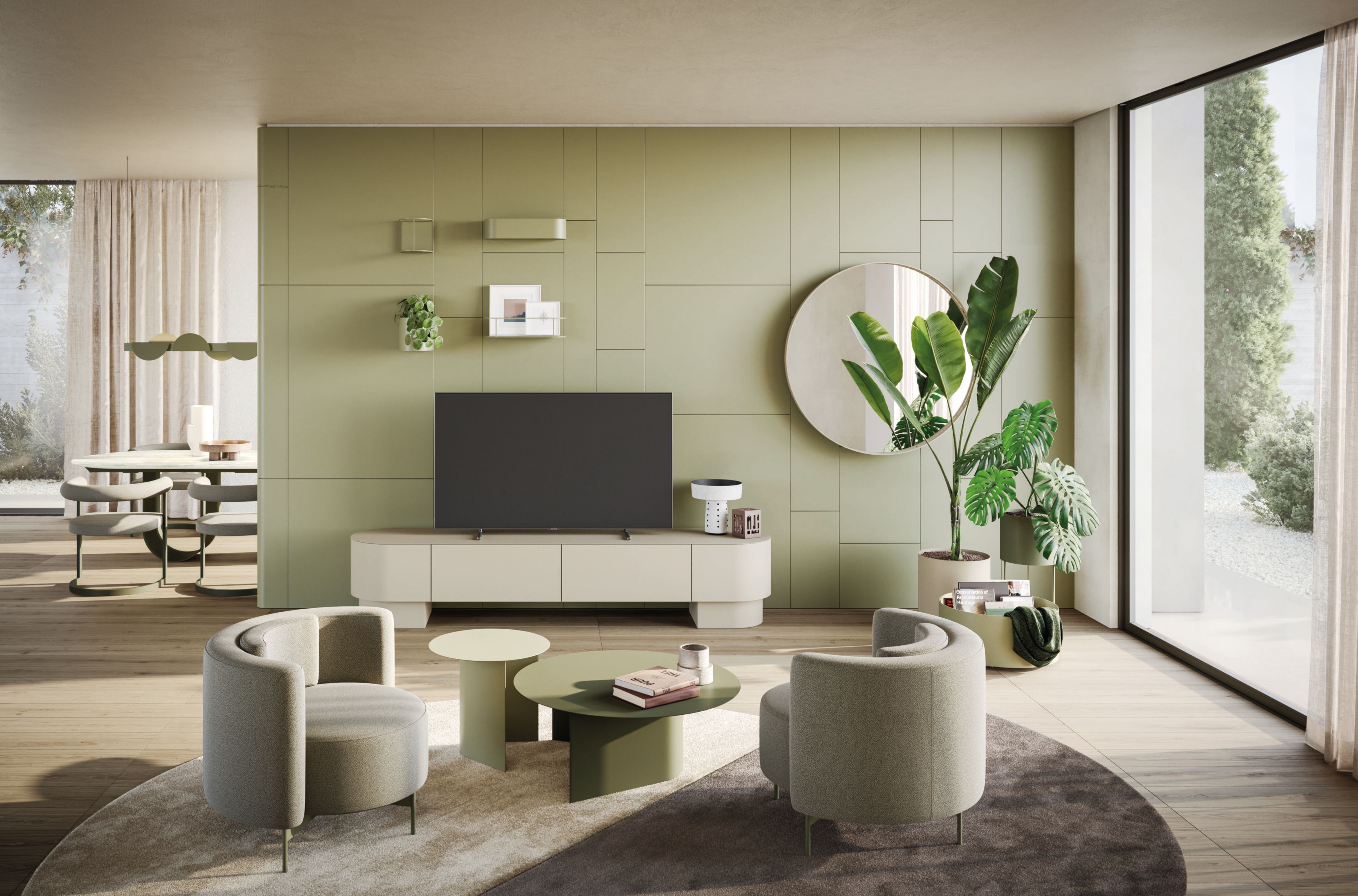 Окрашенный металлический круглый журнальный столик Ronda Design DOMUS ARCH-00049819 - Вид №2