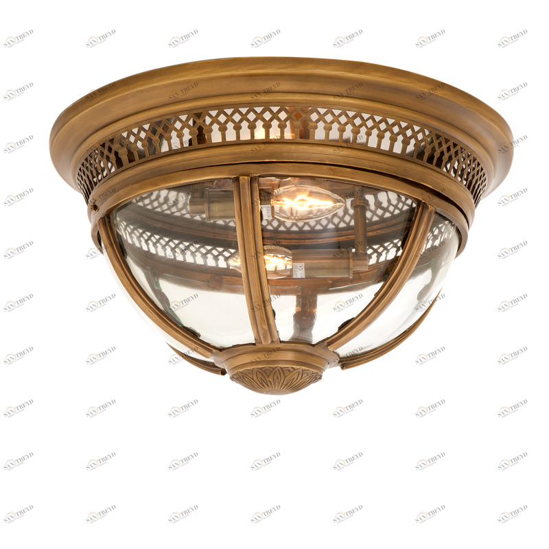 Потолочный светильник Residential от Eichholtz Латунь 109130 EICHHOLTZ ДИЗАЙНЕРСКИЕ, EICHHOLTZ 062490 Латунь;прозрачный 