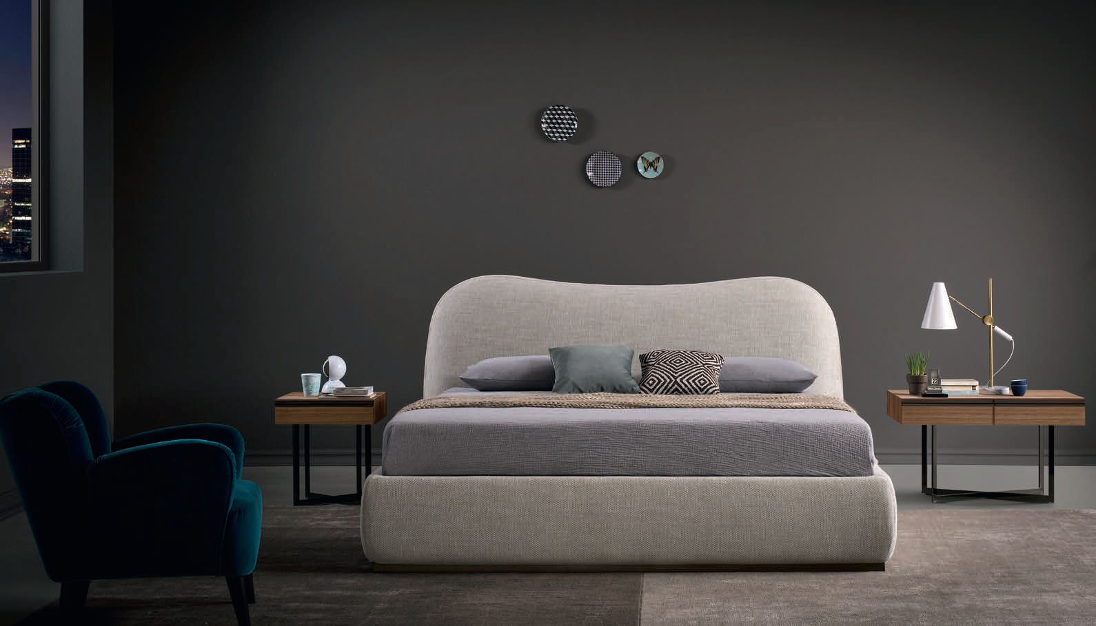 Квадратная прикроватная тумбочка из дерева с ящиками BODEMA профиль ARCH-00046741 - Вид №6