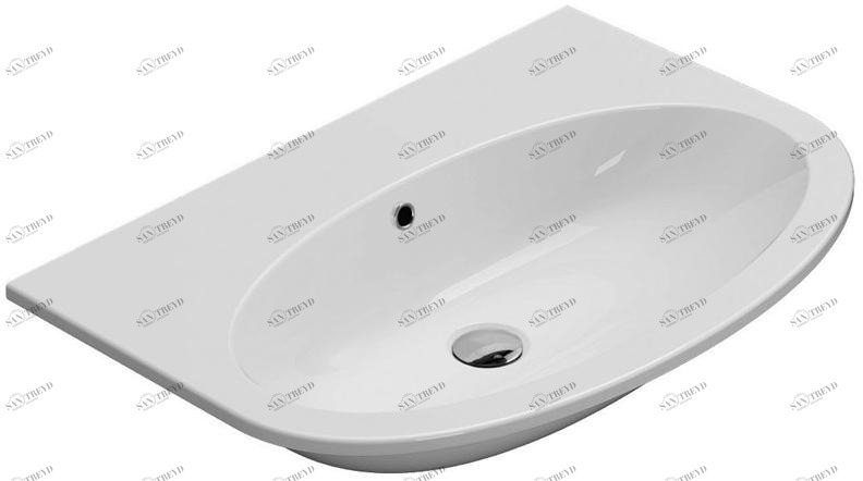 Md080.bi / md070.bi Подвесная раковина настенная овальная Ceramica Globo 4ALL белая