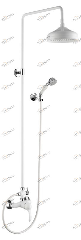 Душевая стойка со смесителем для верхнего и ручного душа CEZARES LIRA-C-CD-BLC