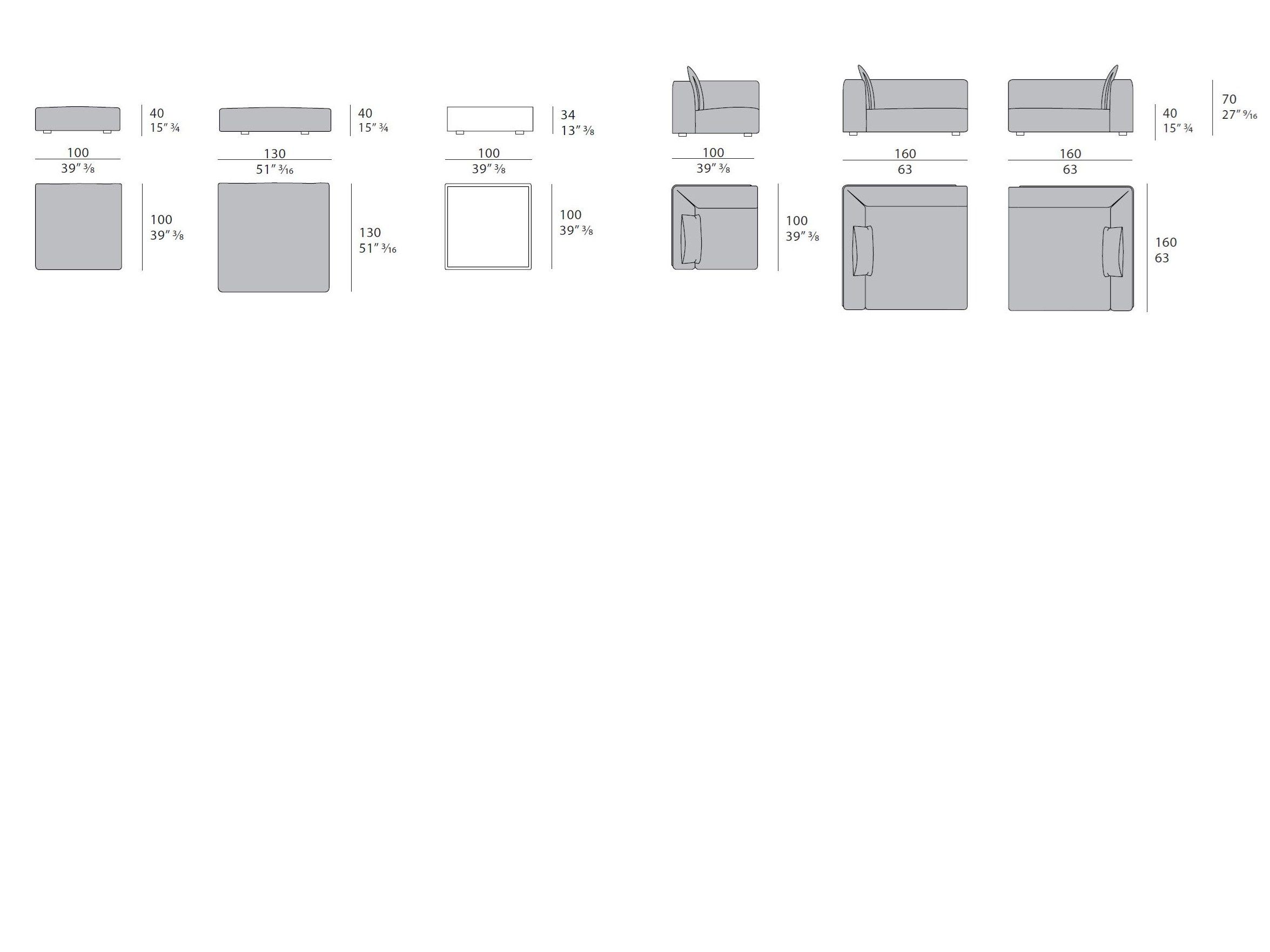 Секционный диван из ткани Turri Soul ARCH-00038031 - Вид №11