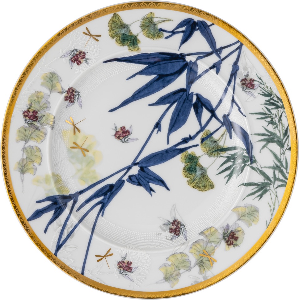 10654592 Rosenthal Тарелка десертная Rosenthal Турандот 18см, фарфор, белый, золотой кант Фарфор 