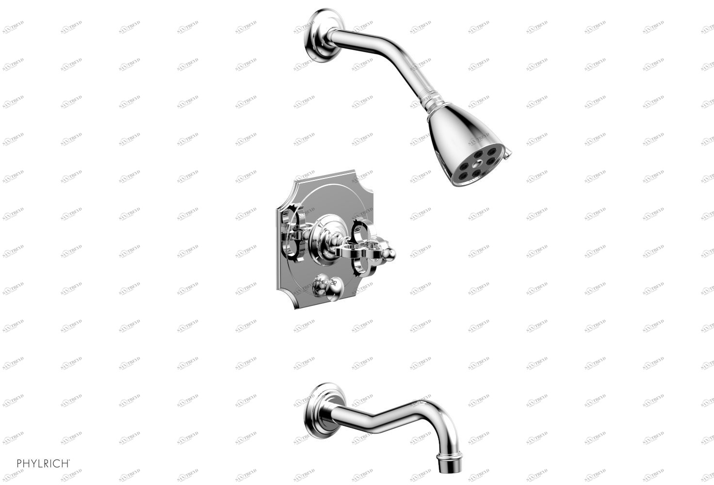 Смеситель для душа COURONNE Phylrich  163-26-026 Хромированный 