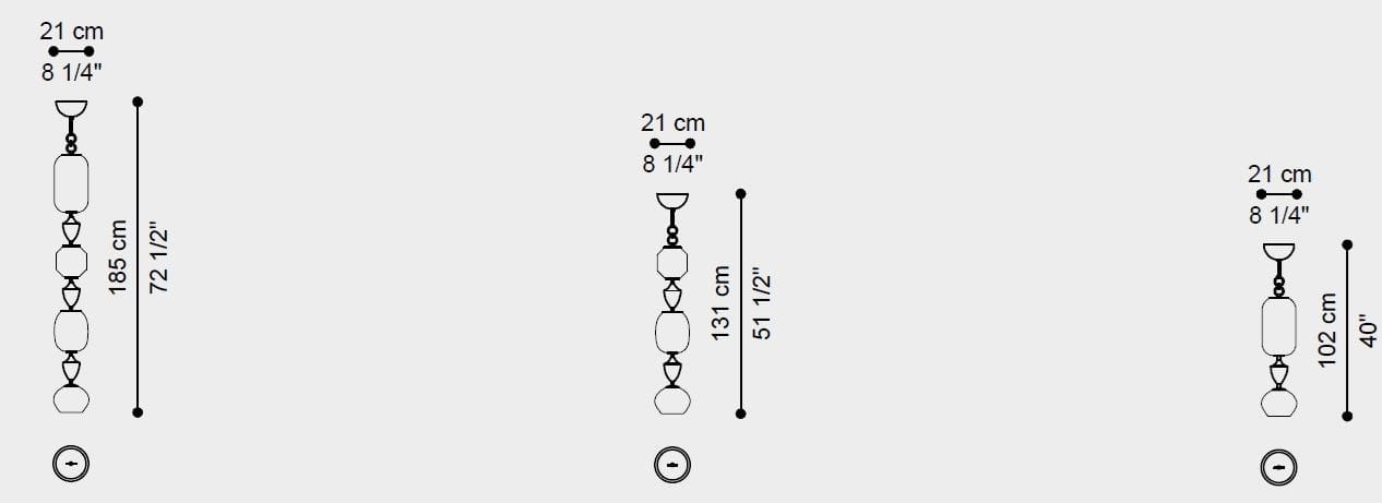 Подвесной светильник из матового стекла ETRO Home Interiors MCKENZIE ARCH-00075481 - Вид №2