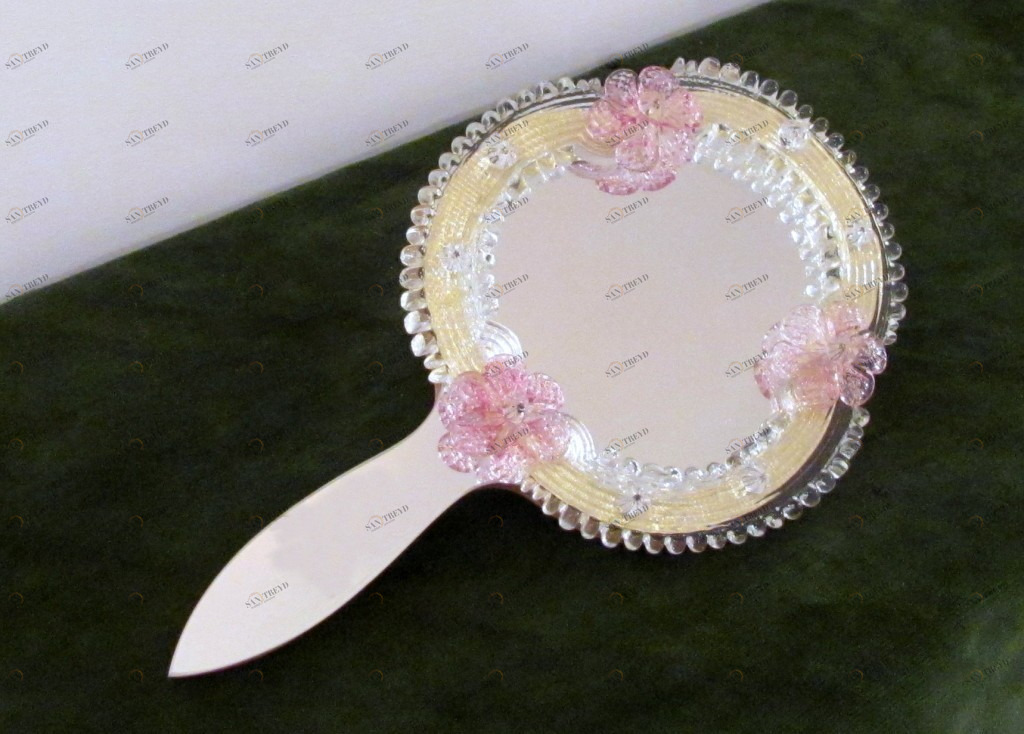 1653 ORIGINALMURANOGLASS Ручное Венецианское Зеркало Графиня - муранское стекло  см 