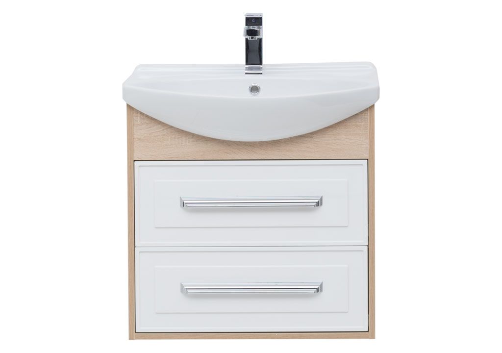 Тумба с раковиной Aquanet Остин 65 дуб сонома/белый 0020091000177677 - Вид №2