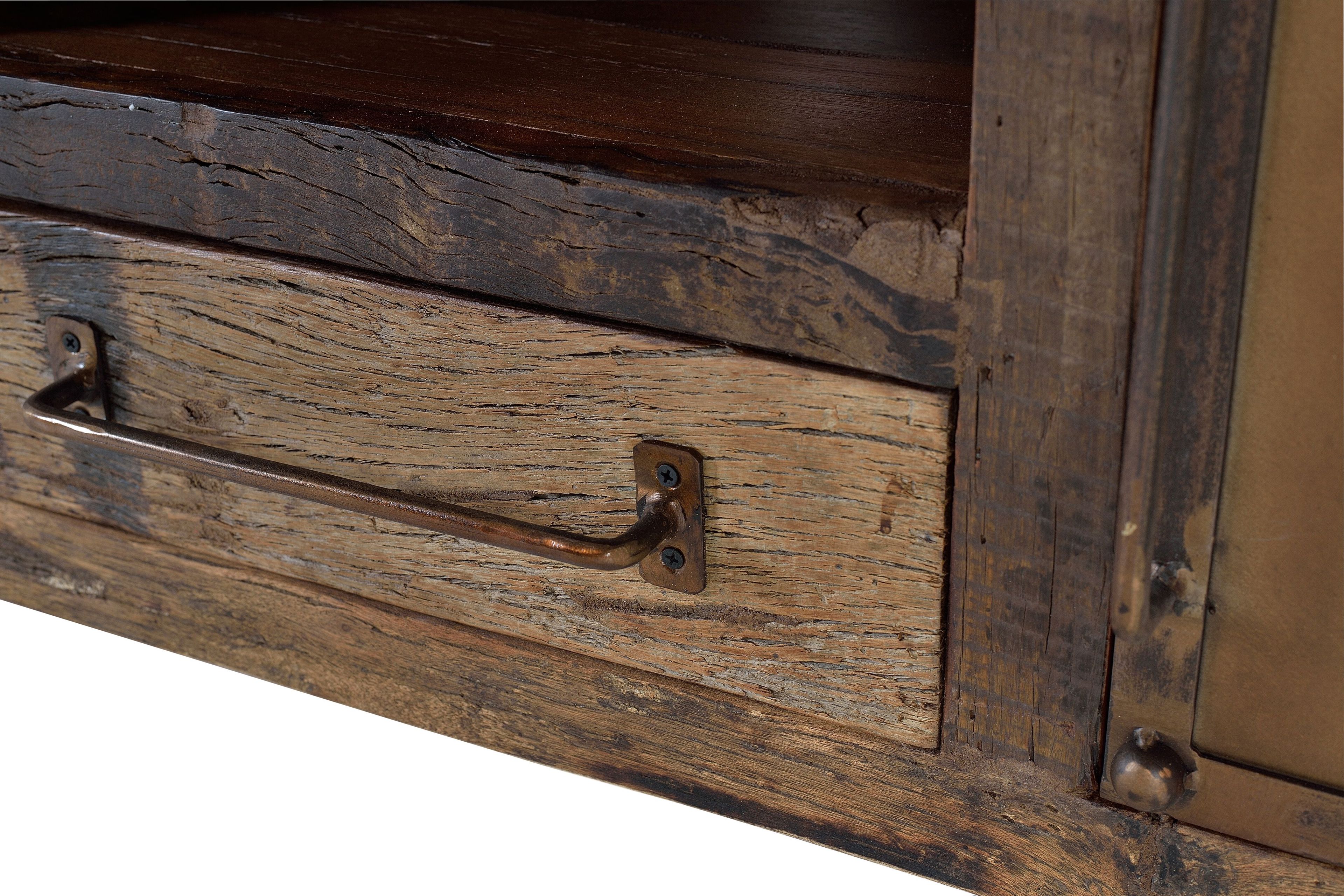 Восстановленный деревянный шкаф для телевизора с распашными дверцами Giner y Colomer Сандерленд ARCH-00124832 - Вид №6