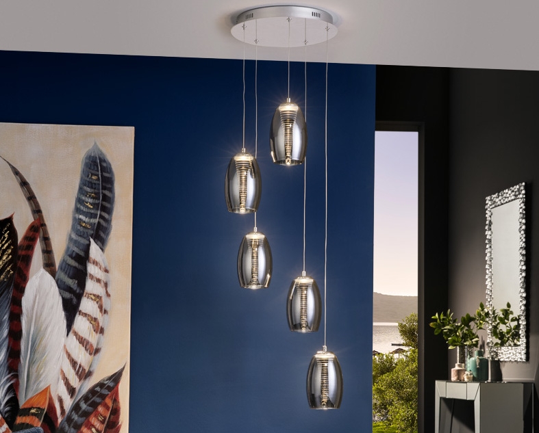 069116 Подвесной светильник LED 5L хром Schuller Nebula