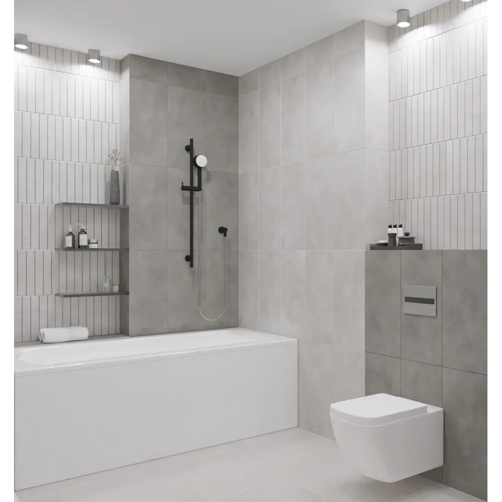 Напольная плитка Azori Global серый бетон 42×42 см для современных интерьеров 82982514 STLM-1564500 - Вид №4