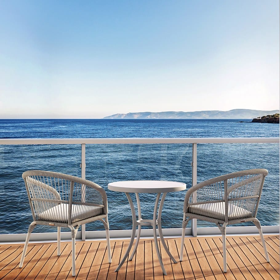 Полипропиленовый садовый стул с подлокотниками JANUS et Cie ARCH-00035445 - Вид №4