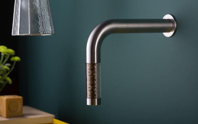 MINA Излив на стену из нержавеющей стали и стекла для умывальника Revitrum 12551 - Вид №1