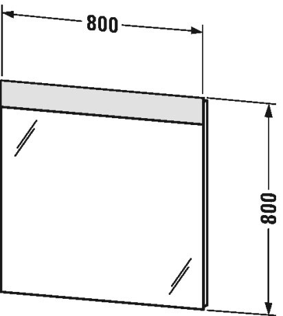 VE746800000 Vero Зеркало с подсветкой Duravit - Вид №1