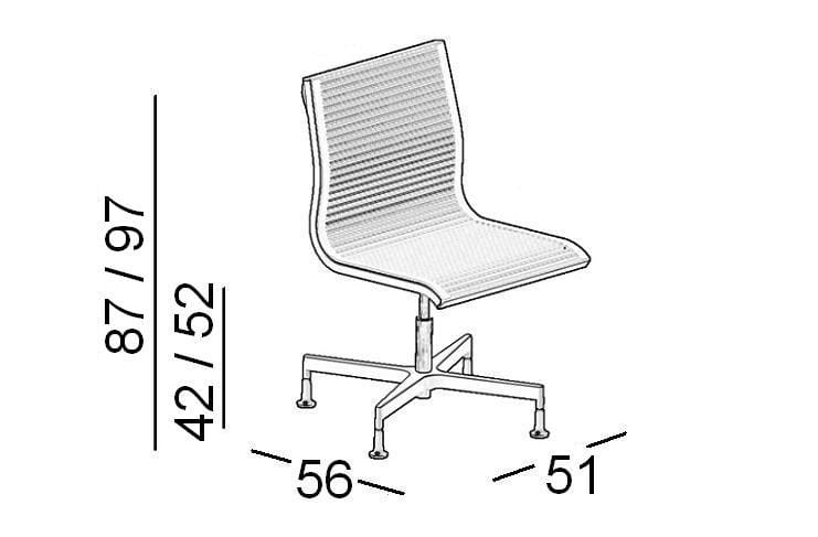 4-спицевое регулируемое по высоте офисное кресло Luxy Nulite ARCH-00001875