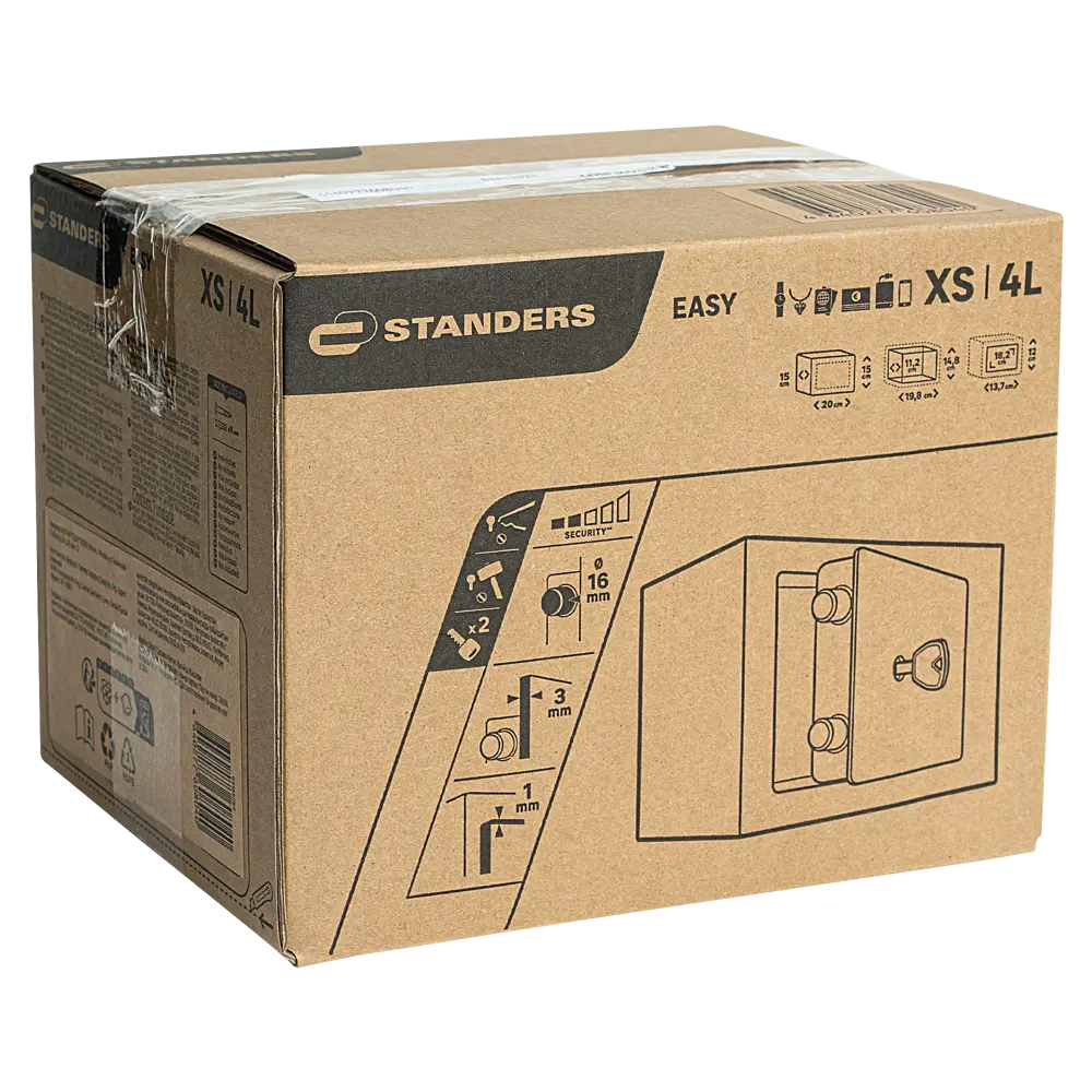 Сейф встраиваемый малый Standers ключевой замок 4 л 89418323 STLM-2053116  - Вид №6