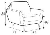 Sits Кресло с обивкой из ткани с подлокотниками Rucola sun-id-1469245 - Вид №3