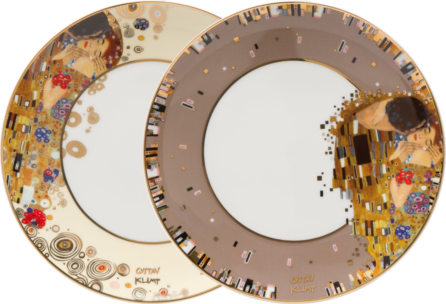 10621607 Goebel Набор из 2 тарелок 23см "Поцелуй" Климт Фарфор 